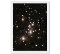 Artery8 Hubble Space Telescope Image Frontier Field Abell 2744 Deep Picture Of Pandora's Galaxy Cluster Evolution After Big Bang Artwork Framed A3 Wall Art Print
