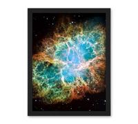 Artery8 Hubble Space Telescope Image Giant Mosaic Of Crab Nebula Six Light Year Wide Expanding Remnant Of Supernova Star Explosion And Neutron Core Artwork Framed Wall Art Print 18X24 Inch