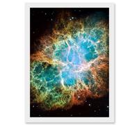 Artery8 Hubble Space Telescope Image Giant Mosaic Of Crab Nebula Six Light Year Wide Expanding Remnant Of Supernova Star Explosion & Neutron Core Art Artery8 White A4