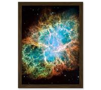 Artery8 Hubble Space Telescope Image Giant Mosaic Of Crab Nebula Six Light Year Wide Expanding Remnant Of Supernova Star Explosion & Neutron Core Art Artery8 Brown A4