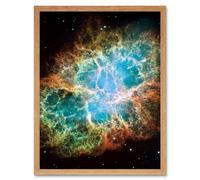 Artery8 Hubble Space Telescope Image Giant Mosaic Of Crab Nebula Six Light Year Wide Expanding Remnant Of Supernova Star Explosion & Neutron Core Art Artery8 Beige A4