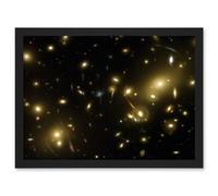 Artery8 Hubble Space Telescope Image Gravity Galaxy Cluster Abell 2218 Giant Cosmic Magnifying Glass View Distant Galaxies Caused By Gravitational Artery8 Black W12" x H16"