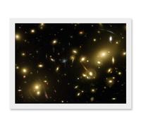 Artery8 Hubble Space Telescope Image Gravity Galaxy Cluster Abell 2218 Giant Cosmic Magnifying Glass View Distant Galaxies Caused By Gravitational Artery8 White W12" x H16"
