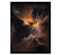 Artery8 Hubble Space Telescope Image Herbig-Haro Jet HH 24 Celestial Lightsaber In Milky Way Dust And Gas Clouds Birth Star Art Print Framed Poster Wall Decor 12x16 inch