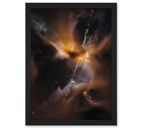 Artery8 Hubble Space Telescope Image Herbig-Haro Jet HH 24 Celestial Lightsaber In Milky Way Dust And Gas Clouds Birth Star Artwork Framed A3 Wall Art Print