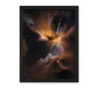 Artery8 Hubble Space Telescope Image Herbig-Haro Jet HH 24 Celestial Lightsaber In Milky Way Dust And Gas Clouds Birth Star Artwork Framed Wall Art Print 18X24 Inch