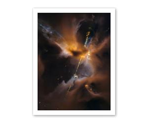 Artery8 Hubble Space Telescope Image Herbig-Haro Jet HH 24 Celestial Lightsaber In Milky Way Dust And Gas Clouds Birth Star Artwork Framed Wall Art Print 18X24 Inch