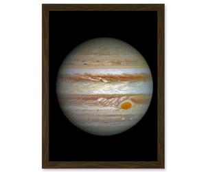 Artery8 Hubble Space Telescope Image Jupiter WFC3/UVIS Largest Planet In Our Solar System Great Red Spot View Anticyclone And Colourful Atmosphere Bands Artwork Framed A3 Wall Art Print