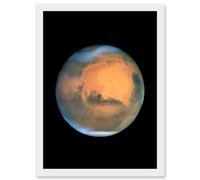 Artery8 Hubble Space Telescope Image Mars Near Opposition 1995-2005: 2001 Regional Dust Storm On Red Planet At Its Closest Approach To Earth Art Artery8 White W12" x H16"