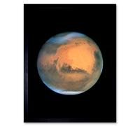 Artery8 Hubble Space Telescope Image Mars Near Opposition 1995-2005: 2001 Regional Dust Storm On Red Planet At Its Closest Approach To Earth Art Artery8 Black W12" x H16"