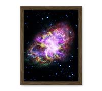 Artery8 Hubble Space Telescope Image Multiwavelength Crab Nebula Detailed Composite From VLA Spitzer Hubble XMM-Newton And Chandra X-Ray Observatory Artwork Framed Wall Art Print 18X24 Inch