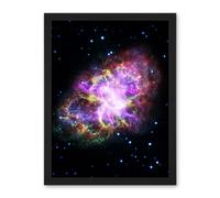 Artery8 Hubble Space Telescope Image Multiwavelength Crab Nebula Detailed Composite From VLA Spitzer Hubble XMM-Newton And Chandra X-Ray Observatory Artwork Framed Wall Art Print 18X24 Inch