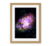 Artery8 Hubble Space Telescope Image Multiwavelength Crab Nebula Detailed Composite From VLA Spitzer Hubble XMM-Newton And Chandra X-Ray Observatory Artwork Framed Wall Art Print 18X24 Inch