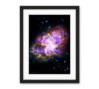 Artery8 Hubble Space Telescope Image Multiwavelength Crab Nebula Detailed Composite From VLA Spitzer Hubble XMM-Newton And Chandra X-Ray Observatory Artwork Framed Wall Art Print 18X24 Inch