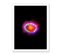 Artery8 Hubble Space Telescope Image Multiwavelength View Of Supernova 1987A Red Green Blue Exploding Star Shock Wave Observations In Large Magellanic Cloud Artwork Framed Wall Art Print 18X24 Inch
