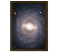 Artery8 Hubble Space Telescope Image NGC 1015 Supernova Barred Spiral Galaxy w/ Symmetrical Arms A Black Hole & Star Forming Region Bright Central Artery8 Brown W12" x H16"