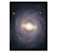 Artery8 Hubble Space Telescope Image NGC 1015 Supernova Barred Spiral Galaxy w/ Symmetrical Arms A Black Hole & Star Forming Region Bright Central Artery8 Black W12" x H16"