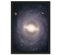 Artery8 Hubble Space Telescope Image NGC 1015 Supernova Barred Spiral Galaxy With Symmetrical Arms A Black Hole And Star Forming Region Bright Central Bulge Artwork Framed A3 Wall Art Print