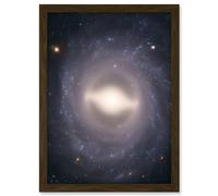 Artery8 Hubble Space Telescope Image NGC 1015 Supernova Barred Spiral Galaxy With Symmetrical Arms A Black Hole And Star Forming Region Bright Central Bulge Artwork Framed A3 Wall Art Print