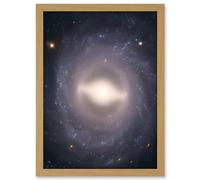 Artery8 Hubble Space Telescope Image NGC 1015 Supernova Barred Spiral Galaxy With Symmetrical Arms A Black Hole And Star Forming Region Bright Central Bulge Artwork Framed A3 Wall Art Print