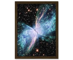 Artery8 Hubble Space Telescope Image NGC 6302 The Butterfly Nebula Luminous Blue Bipolar Planetary Galaxy Wings Of Gas Artwork Framed A3 Wall Art Print