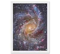 Artery8 Hubble Space Telescope Image NGC 6946 Supernova Fireworks Galaxy Subaru And Red Eclipse Star Cluster Hodge's Complex Artwork Framed A3 Wall Art Print
