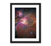 Artery8 Hubble Space Telescope Image Orion Nebula Dramatic Star Formation Gas Dust Cavity Central Trapezium Region Red Blue Cosmic Landscape Artwork Framed Wall Art Print 18X24 Inch