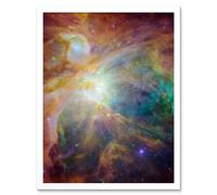 Artery8 Hubble Space Telescope Image Orion Nebula Spitzer Observatory Colourful Cosmic Masterpiece Dust Infant Stars Ultraviolet Light Stellar Winds Artery8 White W12" x H16"