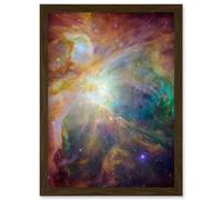 Artery8 Hubble Space Telescope Image Orion Nebula Spitzer Observatory Colourful Cosmic Masterpiece Dust Infant Stars Ultraviolet Light Stellar Winds Artery8 Brown W12" x H16"