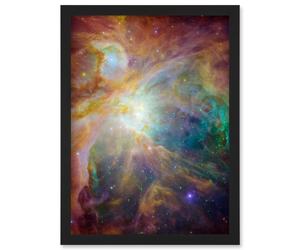 Artery8 Hubble Space Telescope Image Orion Nebula Spitzer Observatory Colourful Cosmic Masterpiece Dust Infant Stars Ultraviolet Light Stellar Winds Artery8 Black A4