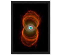 Artery8 Hubble Space Telescope Image Planetary Nebula Mycn18 Hourglass Pattern Of Stellar Matter Ejection Around A Dying Star Artwork Framed A3 Wall Art Print