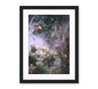Artery8 Hubble Space Telescope Image Probes Interior Of Tarantula Nebula Near Infrared Deep View 30 Doradus Star Birth Dust Large Magellanic Cloud Artwork Framed Wall Art Print 18X24 Inch