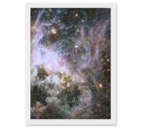 Artery8 Hubble Space Telescope Image Probes Interior Of Tarantula Nebula Near Infrared Deep View 30 Doradus Star Birth Dust Large Magellanic Cloud Artwork Framed A3 Wall Art Print