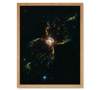 Artery8 Hubble Space Telescope Image Southern Crab Nebula Hen 2-104 Red Yellow Blue Hourglass Celestial Object Red Giant Star White Dwarf Flat Disk Artery8 Beige A4