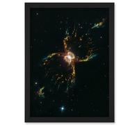 Artery8 Hubble Space Telescope Image Southern Crab Nebula Hen 2-104 Red Yellow Blue Hourglass Celestial Object Red Giant Star White Dwarf Flat Disk Artery8 Black A4