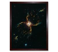 Artery8 Hubble Space Telescope Image Southern Crab Nebula Hen 2-104 Red Yellow Blue Hourglass Celestial Object Red Giant Star White Dwarf Flat Disk Artery8 Brown A4