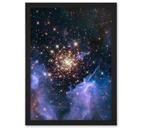 Artery8 Hubble Space Telescope Image Starburst Cluster NGC 3603 Nebula Resembles Celestial Fireworks Surrounded By Clouds Of Interstellar Gas & Dust Artery8 Black A4
