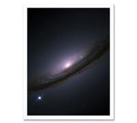 Artery8 Hubble Space Telescope Image Supernova 1994D In Lenticular Galaxy NGC 4526 Star Explosions & Supermassive Black Hole In Disc Center Art Print Artery8 White A4