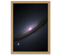 Artery8 Hubble Space Telescope Image Supernova 1994D In Lenticular Galaxy NGC 4526 Star Explosions & Supermassive Black Hole In Disc Center Art Print Artery8 Beige A4
