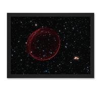 Artery8 Hubble Space Telescope Image Supernova Bubble SNR 0509 Holiday Ornament Red Sphere Of Gas Caused By A Stellar Explosion In The Large Artery8 Black A4