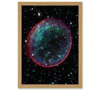 Artery8 Hubble Space Telescope Image Supernova Remnant Bubble Optical & X-Ray Blue Pink Composite Image SNR 0509-67.5 Gas Sphere Large Magellanic Artery8 Beige W12" x H16"