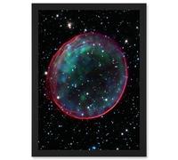 Artery8 Hubble Space Telescope Image Supernova Remnant Bubble Optical & X-Ray Blue Pink Composite Image SNR 0509-67.5 Gas Sphere Large Magellanic Artery8 Black W12" x H16"