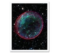 Artery8 Hubble Space Telescope Image Supernova Remnant Bubble Optical & X-Ray Blue Pink Composite Image SNR 0509-67.5 Gas Sphere Large Magellanic Artery8 White W12" x H16"