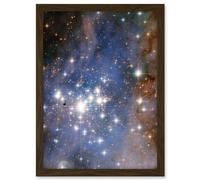 Artery8 Hubble Space Telescope Image Trumpler 14 Large Luminous Blue Stellar Cluster In Milky Way Starbirth Region With Small Dark Knot Gas Laced With Dust Artwork Framed A3 Wall Art Print