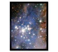 Artery8 Hubble Space Telescope Image Trumpler 14 Large Luminous Blue Stellar Cluster In Milky Way Starbirth Region w/ Small Dark Knot Gas Laced w/ Artery8 Black A4