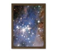 Artery8 Hubble Space Telescope Image Trumpler 14 Large Luminous Blue Stellar Cluster In Milky Way Starbirth Region With Small Dark Knot Gas Laced With Dust Artwork Framed Wall Art Print 18X24 Inch