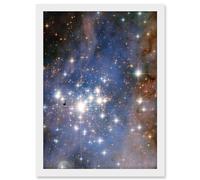 Artery8 Hubble Space Telescope Image Trumpler 14 Large Luminous Blue Stellar Cluster In Milky Way Starbirth Region With Small Dark Knot Gas Laced With Dust Artwork Framed A3 Wall Art Print