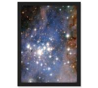 Artery8 Hubble Space Telescope Image Trumpler 14 Large Luminous Blue Stellar Cluster In Milky Way Starbirth Region With Small Dark Knot Gas Laced With Dust Artwork Framed A3 Wall Art Print