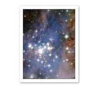 Artery8 Hubble Space Telescope Image Trumpler 14 Large Luminous Blue Stellar Cluster In Milky Way Starbirth Region With Small Dark Knot Gas Laced With Dust Artwork Framed Wall Art Print 18X24 Inch