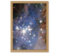 Artery8 Hubble Space Telescope Image Trumpler 14 Large Luminous Blue Stellar Cluster In Milky Way Starbirth Region With Small Dark Knot Gas Laced With Dust Artwork Framed A3 Wall Art Print
